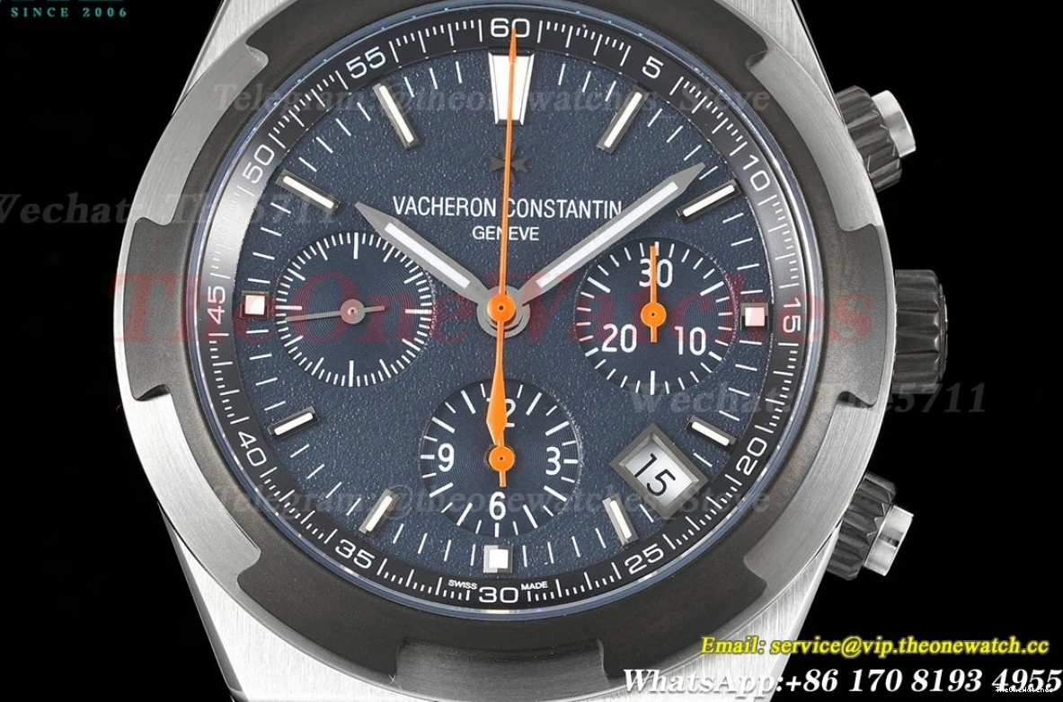 SS Chronograph  V2 A7750 Overseas Blue SS 8F 5510V 0216